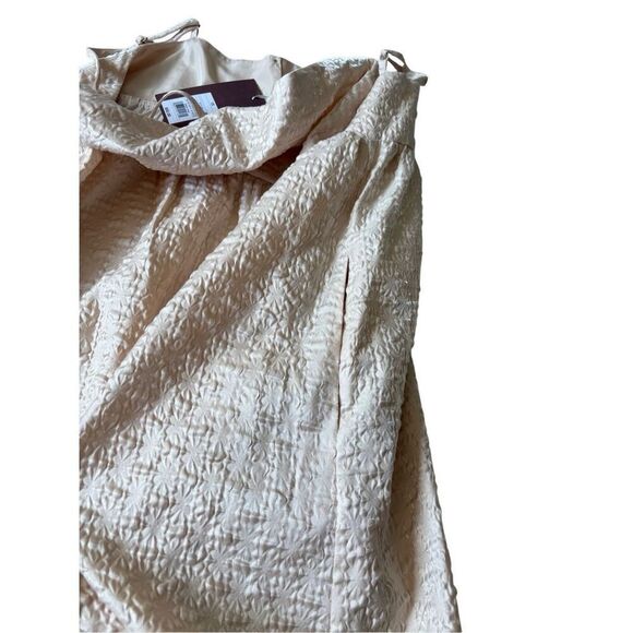 Kika Vargas Textured Empire Waist Midi Dress size 1X Cream Sleeveless - Picture 10 of 11